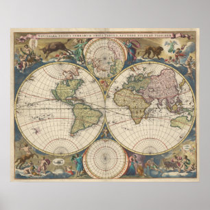 Novissima Totius Terrarum Orbis Tabula Poster