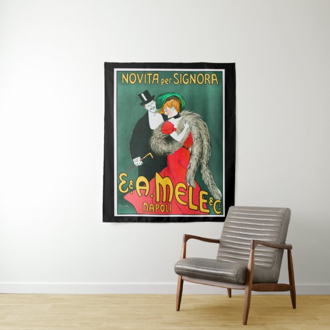 Novita per Signora Vintage Advertisement Tapestry (In Situ)