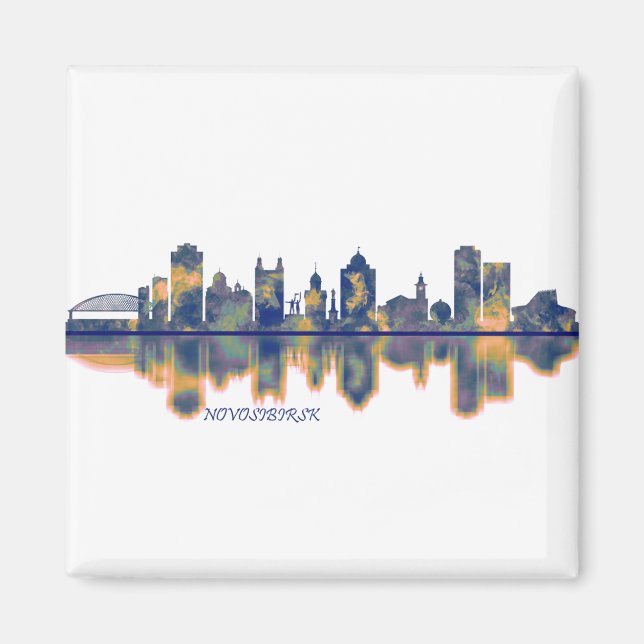 Novosibirsk Skyline Magnet (Front)