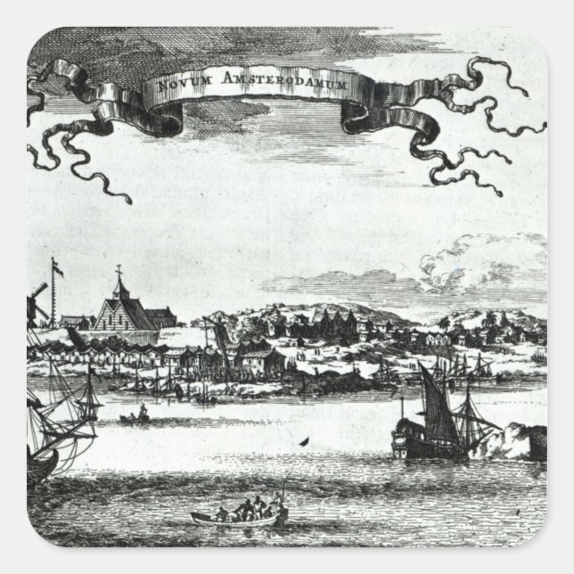Novum Amsterodamum, c.1667 Square Sticker (Front)