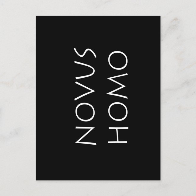 Novus homo postcard (Front)
