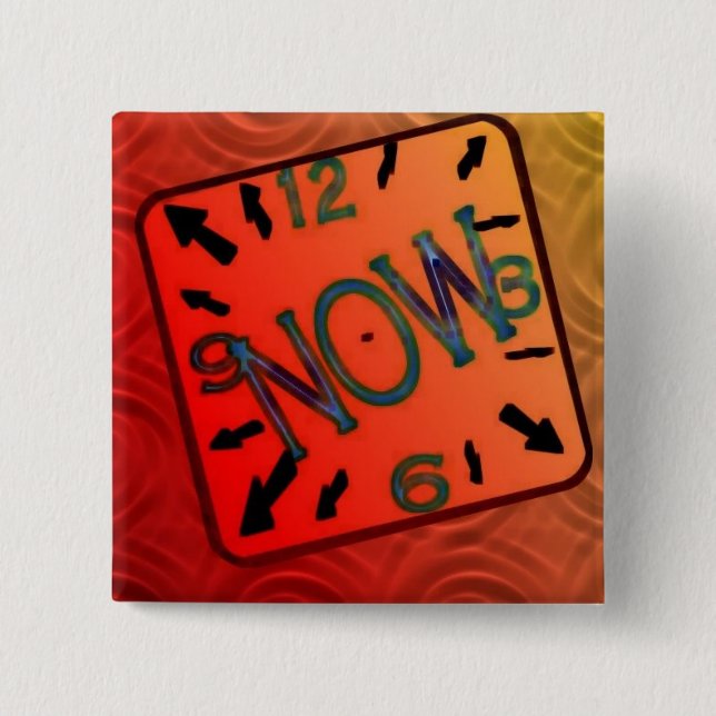 Now 2 Inch Square Button (Front)