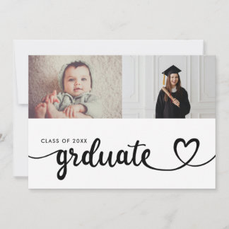Now and Then Graduation Party – Baby Photo to Grad Invitation