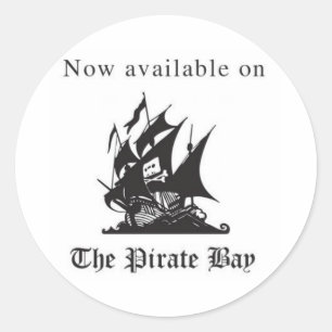Now available on The Pirate Bay Classic Round Sticker