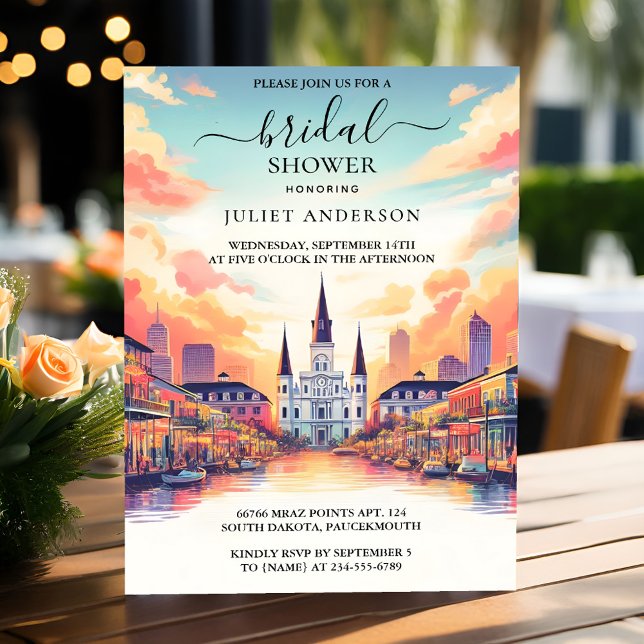 Now Beach Ocean Summer New Orleans Bridal Shower Invitation (Creator Uploaded)