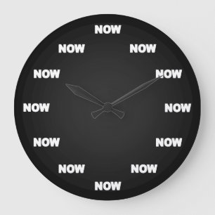 Now Clock (Black With Dark Grey)