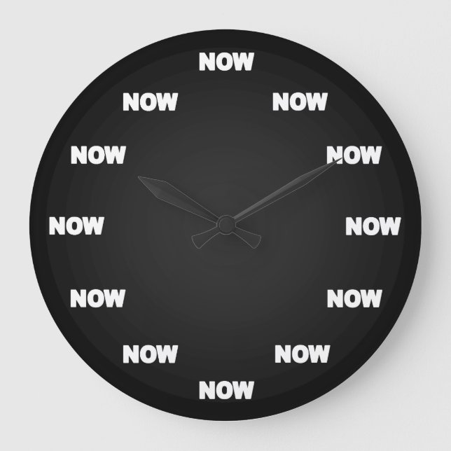 Now Clock (Black With Dark Grey) (Front)