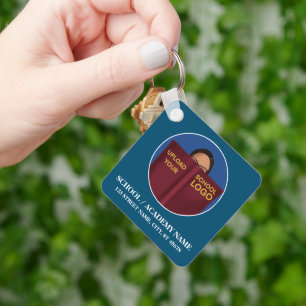 Now Enrolling   Custom School Logo Keychain