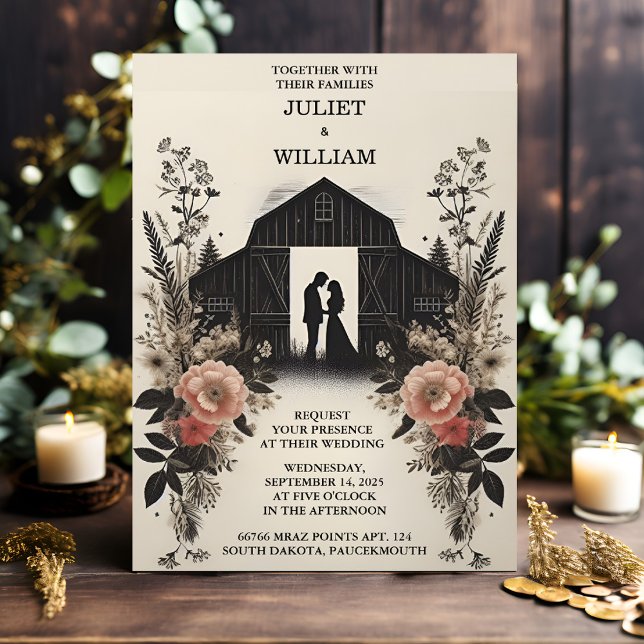 Now Garden Floral Spring Wood Boho Rustic Wedding Invitation (Creator Uploaded)