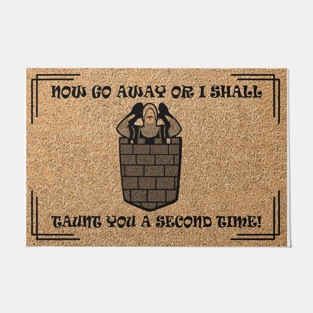 Now Go Away Doormat, Funny Home Decor Doormat (Front)