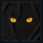 Now He Sees you Black Cat  Bandana<br><div class="desc">Piercing gold eyes are all you can see of a black cat.</div>