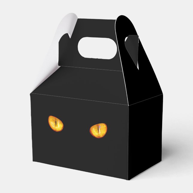 Now He Sees you Black Cat Favor Box (Front Side)
