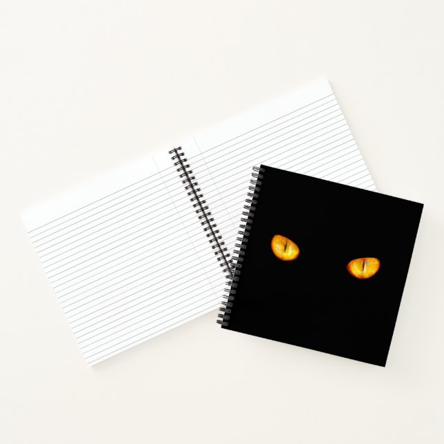 Now He Sees you Black Cat Notebook (Inside)