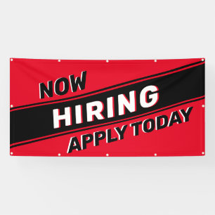 Now Hiring Apply Today Large Help Wanted  Banner
