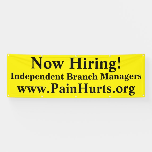 Now Hiring Bright Yellow Business Banner (Horizontal)