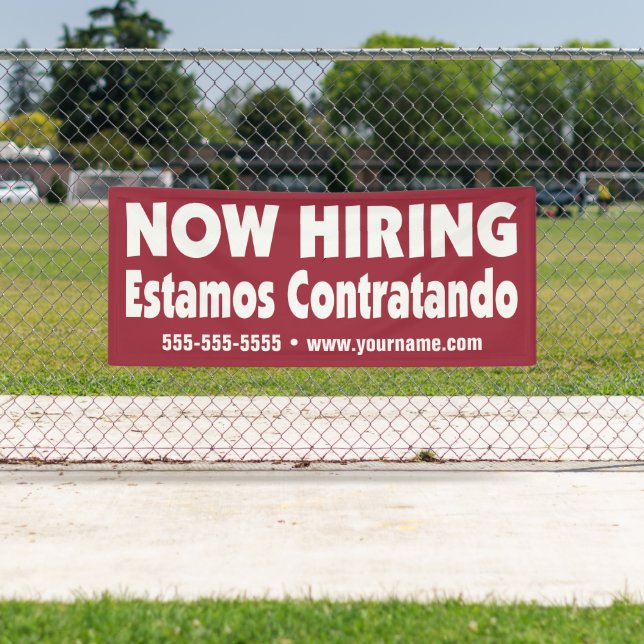 Now Hiring / Estamos Contratando Spanish Banner (Insitu)