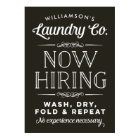 Now Hiring Fun Personalized Laundry Room Print