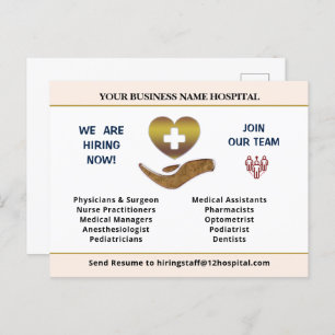 Now Hiring Help Wanted Employee Personalize Sign  Postcard