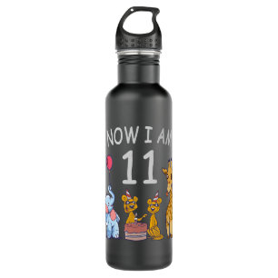 Now I am 11 years old 11th Birthday at the Zoo 710 Ml Water Bottle