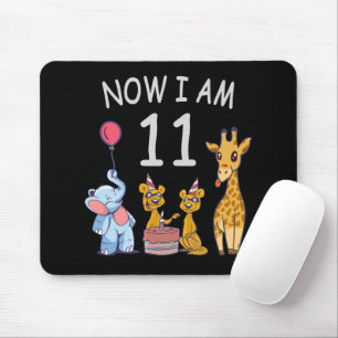 Now I am 11 years old 11th Birthday at the Zoo Mouse Pad