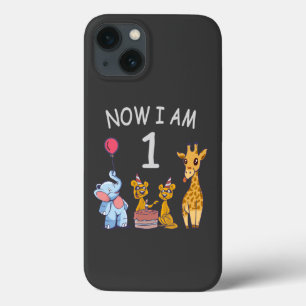 Now I am 1 year old 1st Birthday at the Zoo iPhone 13 Case