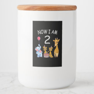 Now I am 2 year old 2nd Birthday at the Zoo Food Label