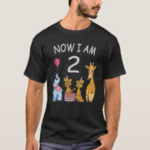 Now I am 2 years old 2nd Birthday at the Zoo T-Shi T-Shirt