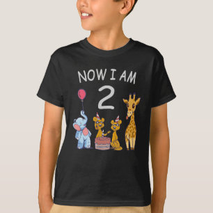 Now I am 2 years old 2nd Birthday at the Zoo T-Shi T-Shirt