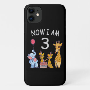 Now I am 3 year old 3rd Birthday at the Zoo iPhone 11 Case