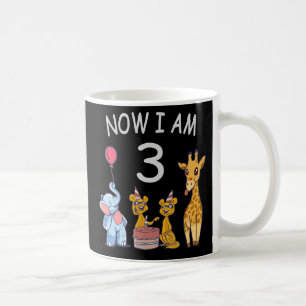 Now I am 3 year old 3rd Birthday at the Zoo Coffee Mug