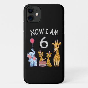 Now I am 6 years old 6th Birthday at the Zoo iPhone 11 Case