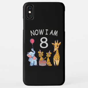 Now I am 8 years old 8th Birthday at the Zoo iPhone XS Max Case