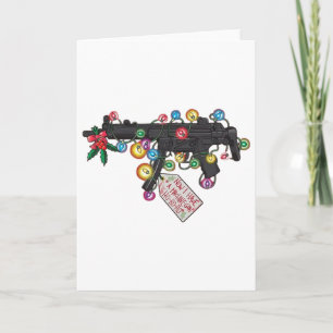Now I Have A Machine Gun Christmas Light Card