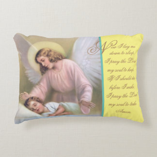Now I Lay Me Down-Angel Prayer Throw Pillow