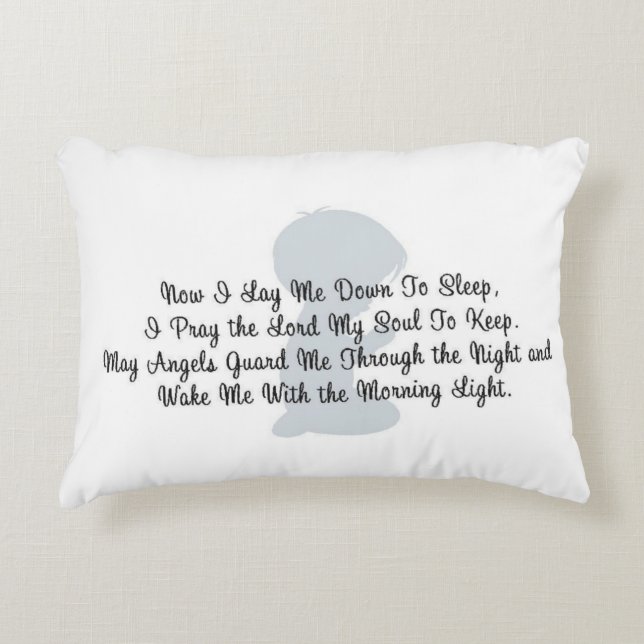 "Now I Lay Me Down To Sleep" ACCENT PILLOW (Front)