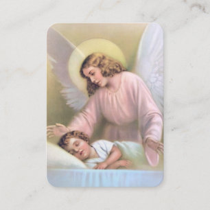 Now I Lay Me Down To Sleep Angel With Child Business Card