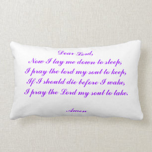 Now I Lay Me Down To Sleep Lumbar Pillow