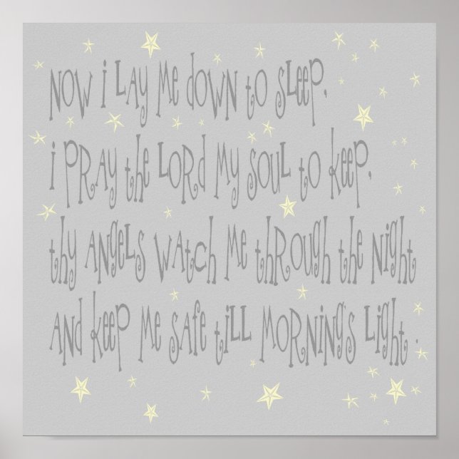 Now I Lay Me Down To Sleep Poster (Front)
