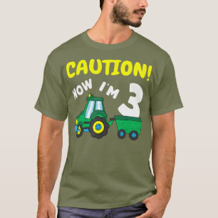 Now im 3 Tractor 3rd Birthday Farmer Boy 3 year T-Shirt