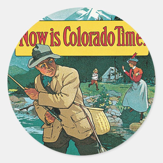 Now is Colorado Time Classic Round Sticker (Front)