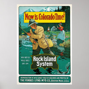 Now is Colorado Time Vintage travel advertisement Poster
