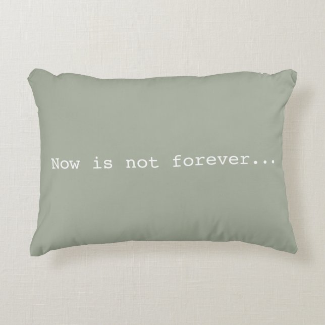 Now is not forever+never is a load of crap pillow (Front)