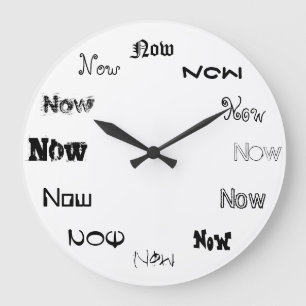 Now is The Time Large Clock