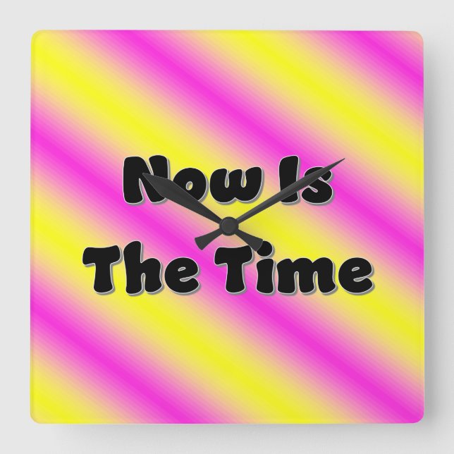 Now is The Time Wall Clock (Front)