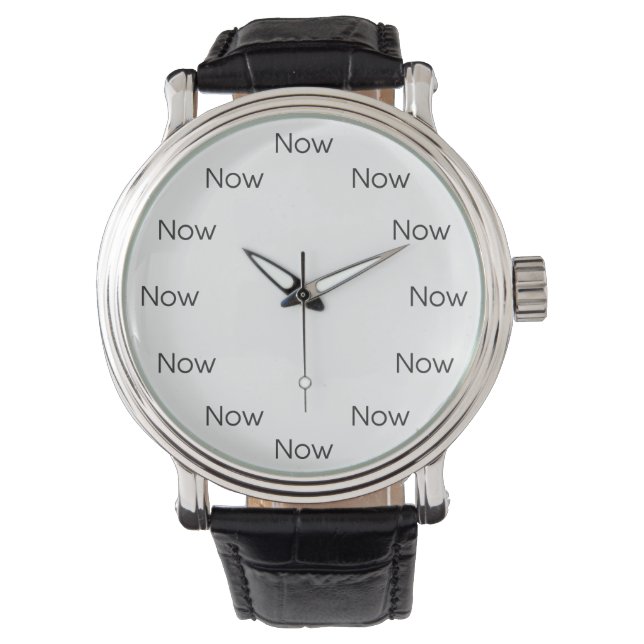 Now is Zen™ - Mindfulness Taoist Buddhist Wrist Watch (Front)
