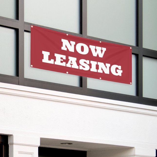 Now Leasing Banner (Outside Building)