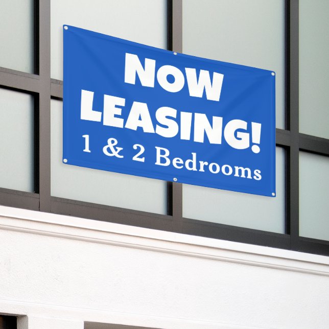 Now Leasing Custom Banner (Outside Building)