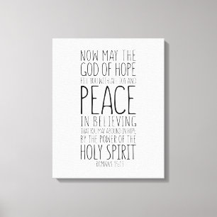 Now May The God Of Hope, Romans 15:13 Canvas Print