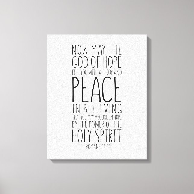Now May The God Of Hope, Romans 15:13 Canvas Print (Front)