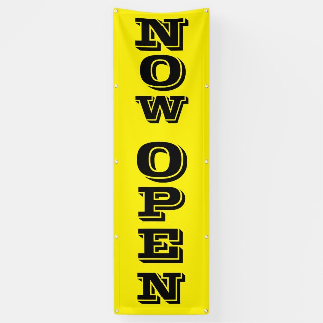 Now Open Banner (Vertical)
